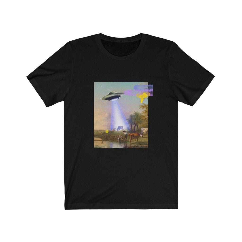 UFO Abducting Cow Men’s T-Shirt