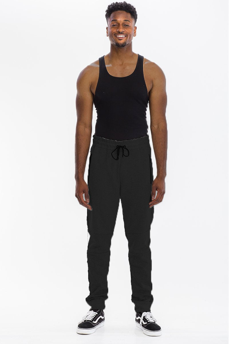 HEATHERED COTTON SWEAT PANTS