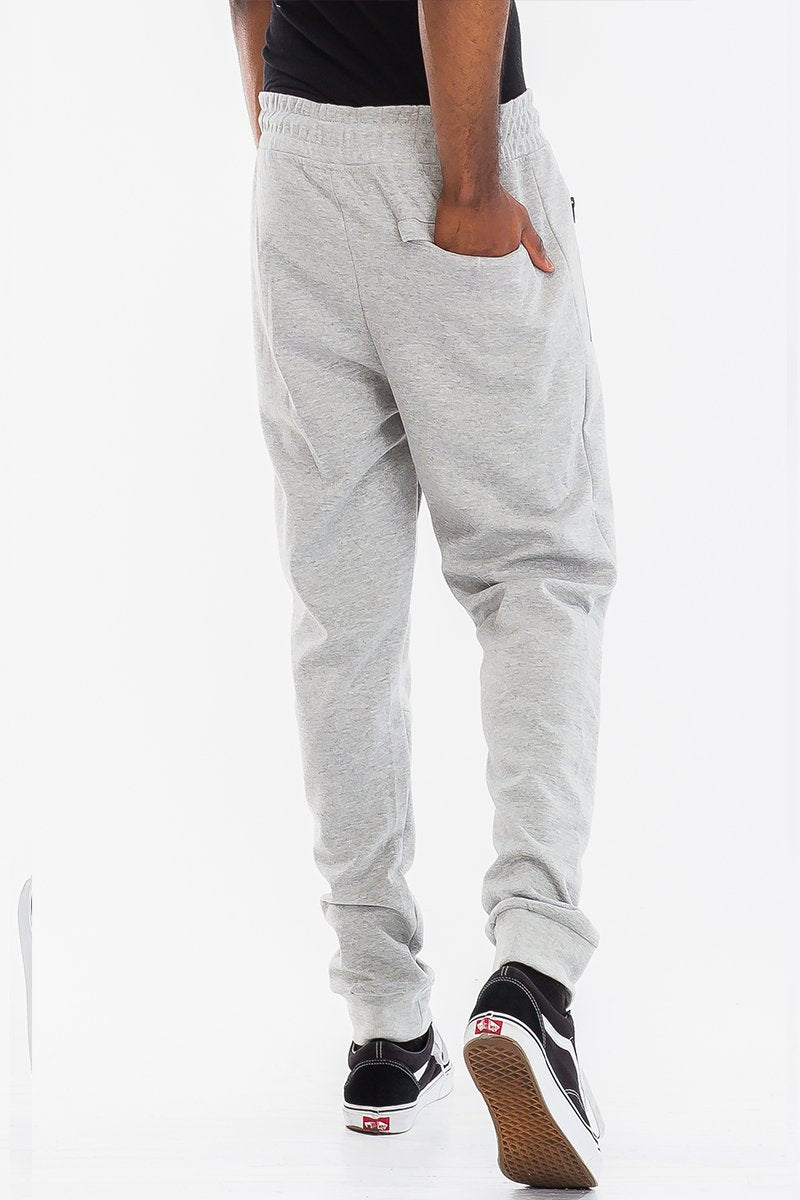 HEATHERED COTTON SWEAT PANTS