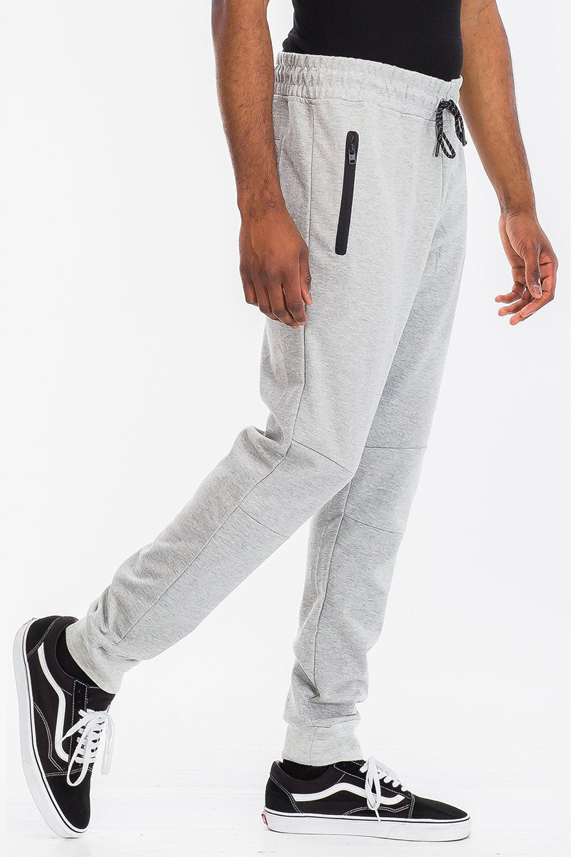 HEATHERED COTTON SWEAT PANTS